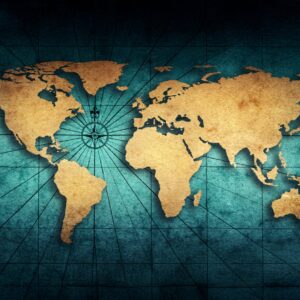 Старинна карта на света