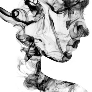 Човешки силует от дим