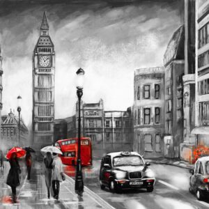 Червени телефонни кабини в Лондон